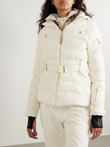 BOGNER Ellya layered belted quilted ski jacket