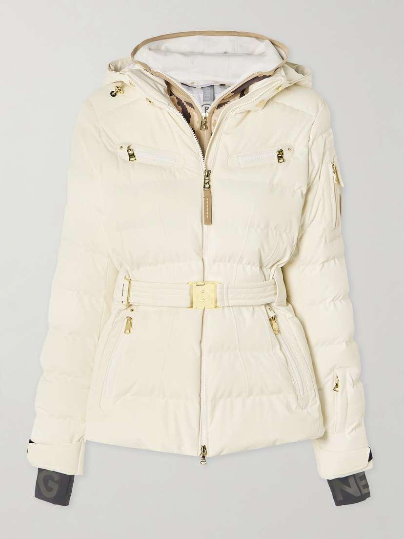 Bogner Ellya Layered Belted Quilted Ski Jacket
