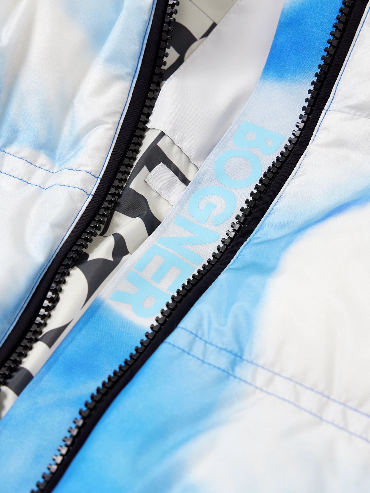 Kelly Hooded Printed Quilted Ski Jacket
