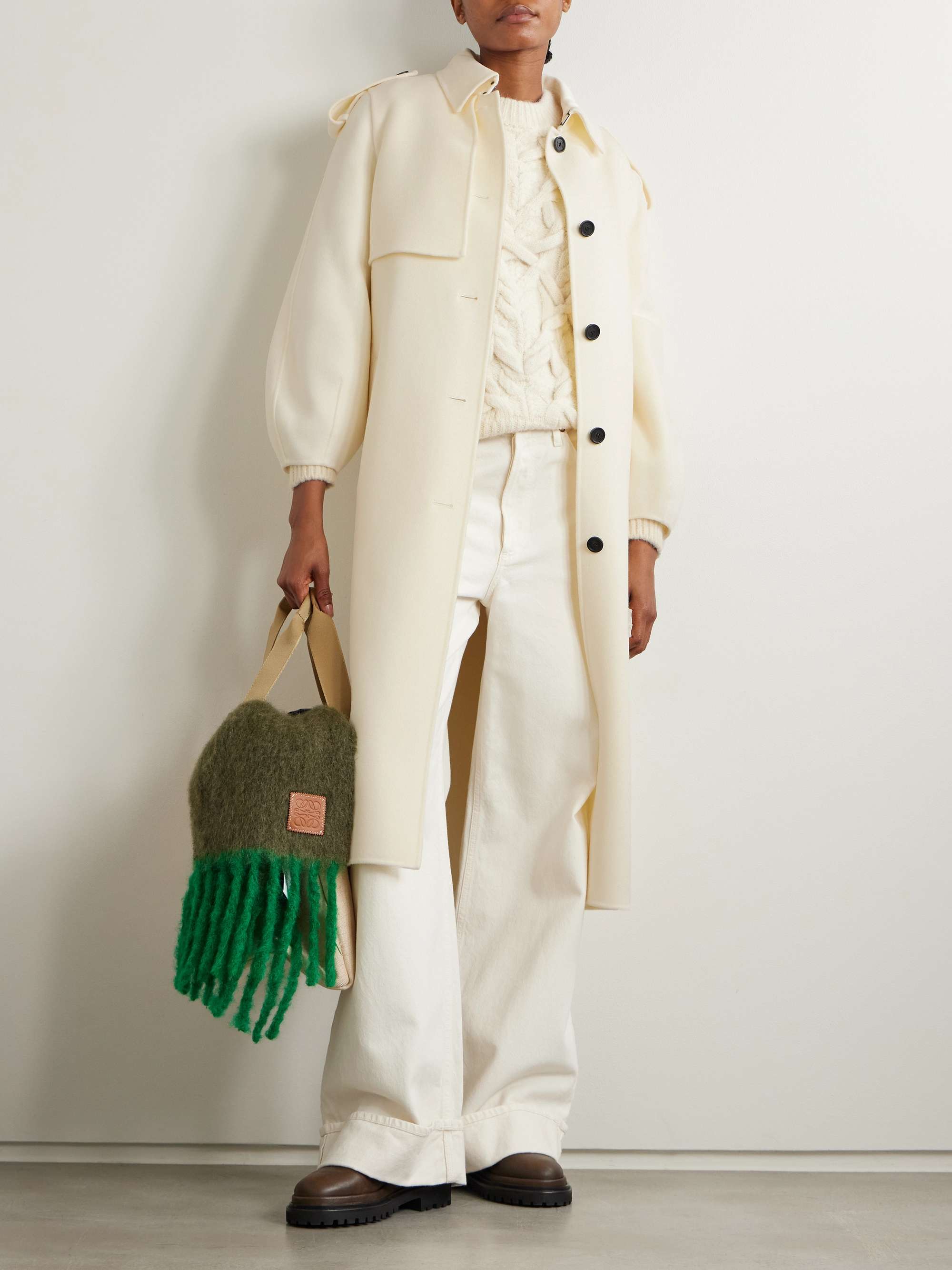 MACKAGE Ceyla belted wool felt trench coat NET A PORTER