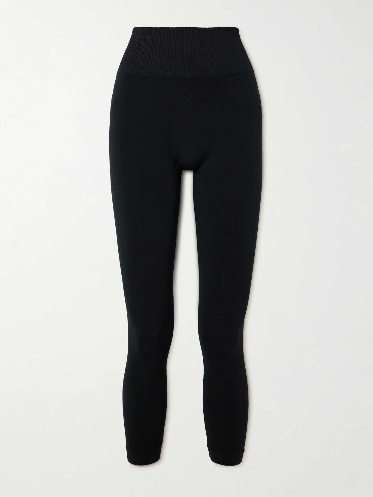 Perfect Moment Ribbed Thermal Modal-blend Leggings In Black