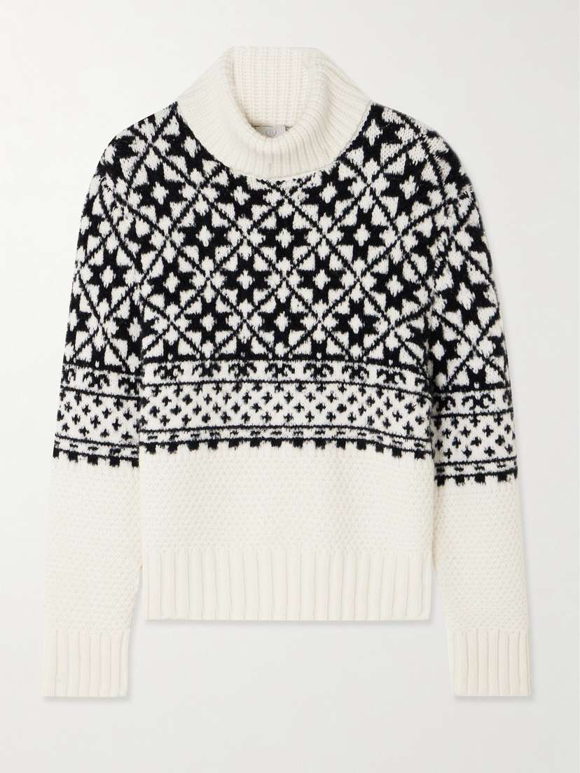 Bogner Nadia Fair Isle Wool-blend Turtleneck Sweater