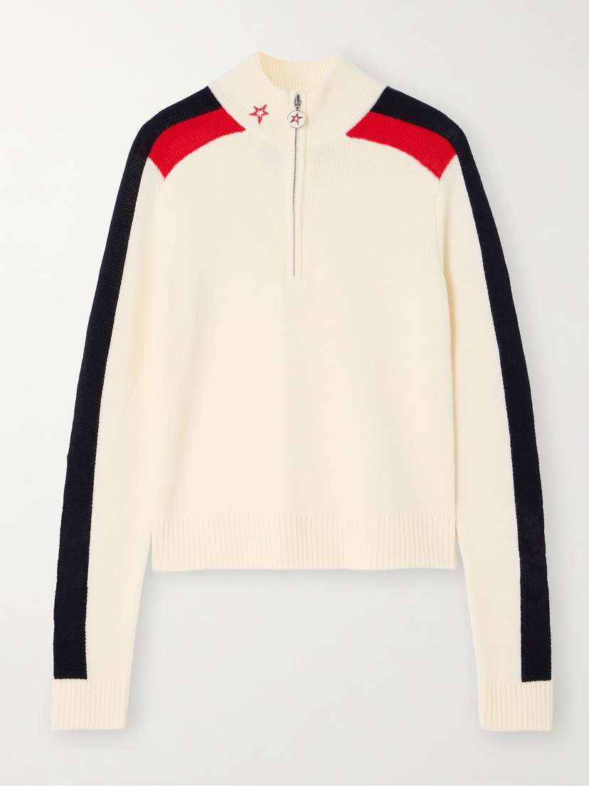 Perfect Moment La Tour Intarsia Merino Wool Sweater