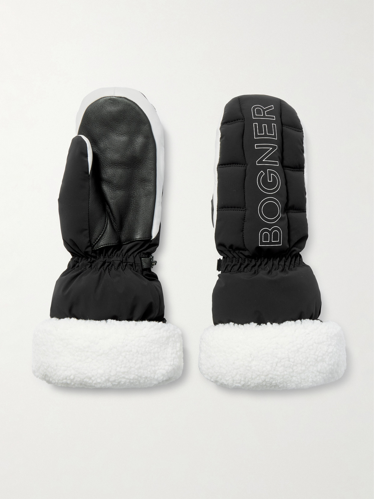 BOGNER - Sabina Padded Shell And Shearling Ski Mittens - Black