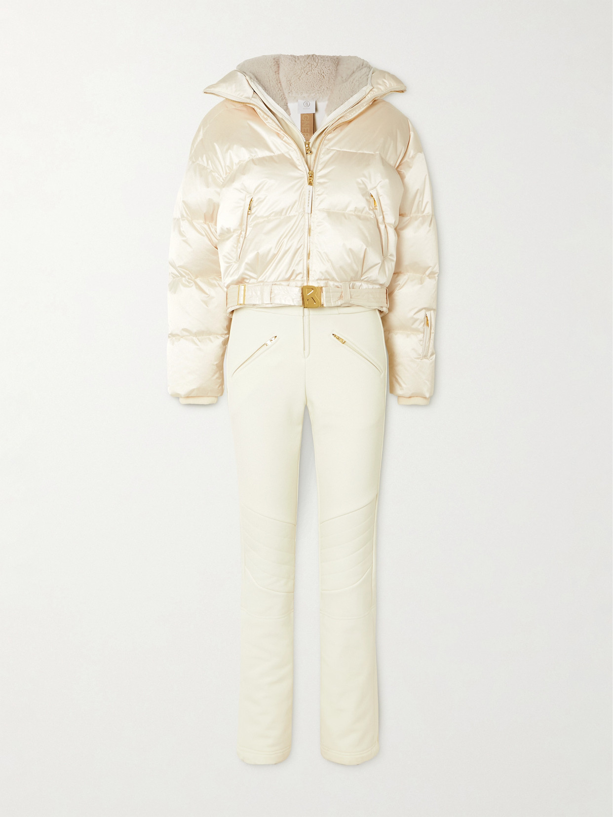 Bogner Amala-ld Ski Suit In Cream
