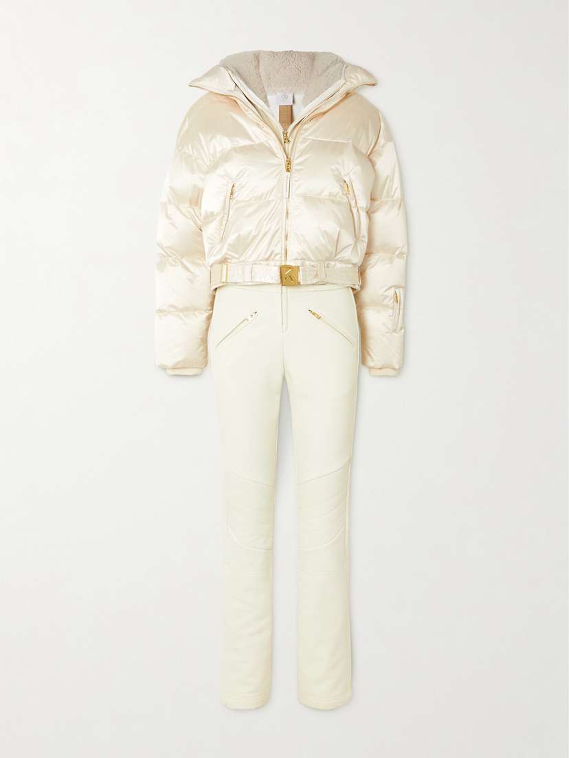 Bogner Aya Hooded Belted Quilted Recycled Down Ski Suit