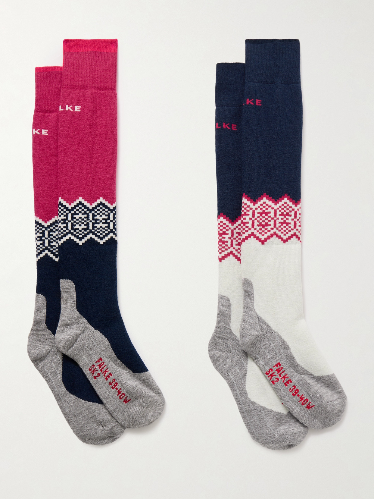 FALKE Ergonomic Sport System - Sk2 Nordic Set Of Two Jacquard-knit Ski Socks - Multi