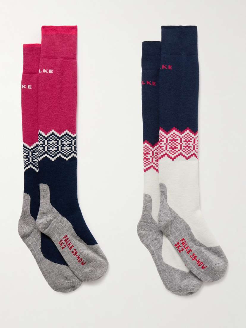 FALKE Ergonomic Sport System Sk2 Nordic Set Of Two Jacquard-knit Ski Socks