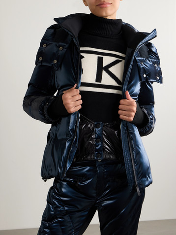 PERFECT MOMENT + Johnnie Walker Candice belted quilted down ski jacket