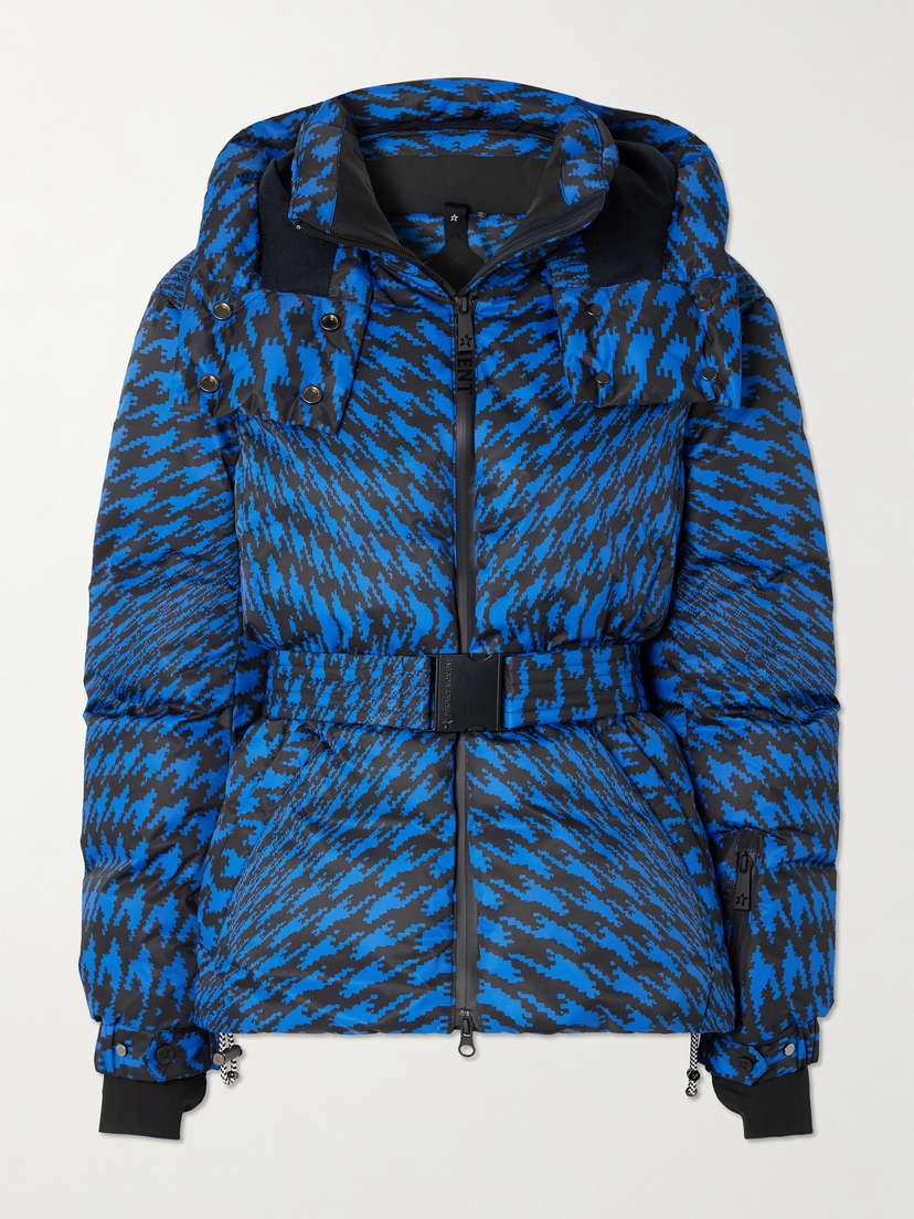 Perfect Moment + Johnnie Walker Candice Belted Quilted Printed Down Ski Jacket