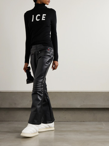 PERFECT MOMENT + Johnnie Walker Ice intarsia merino wool turtleneck sweater