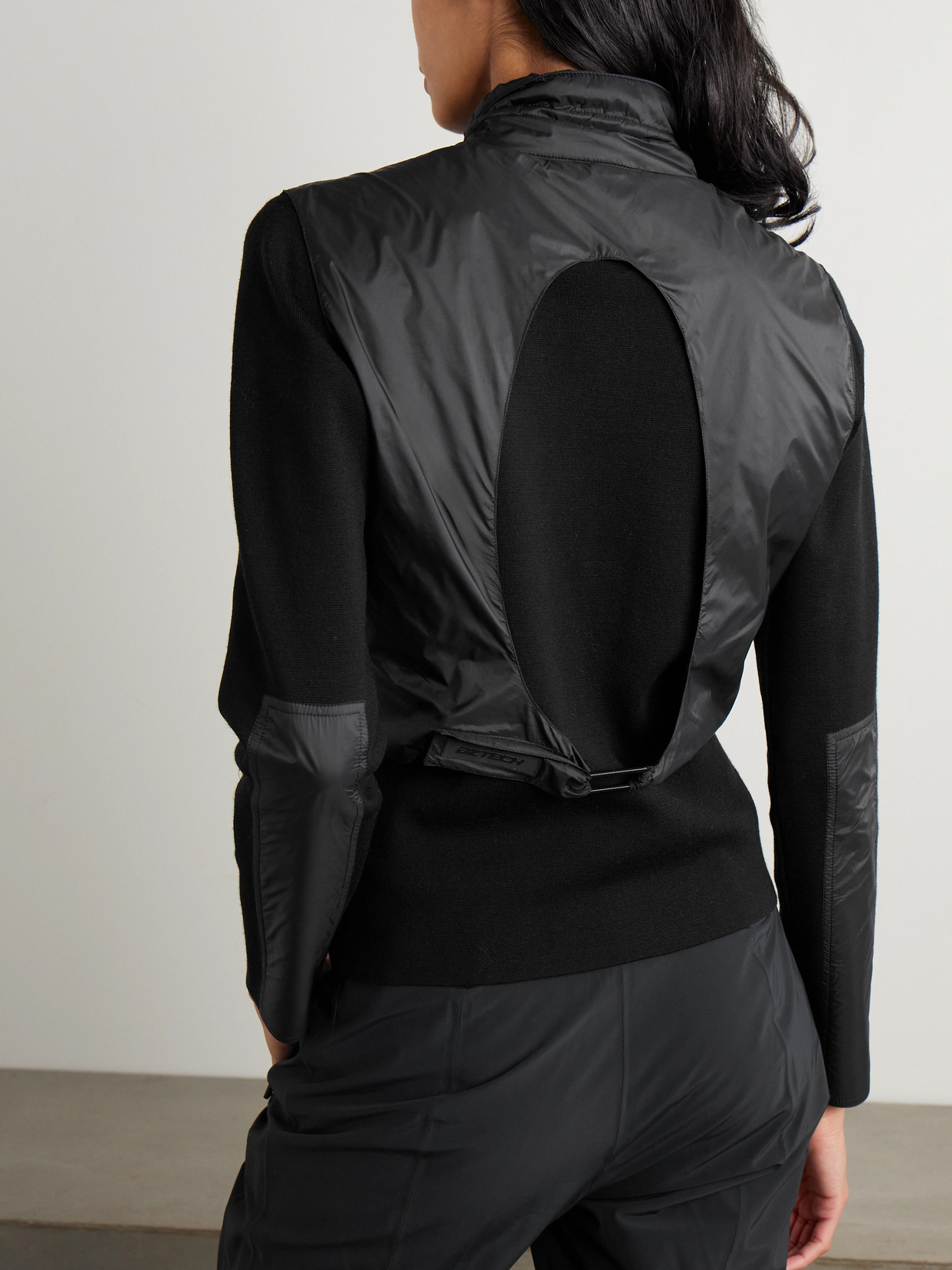 Aztech Mountain Matterhorn Paneled Wool Jacket In Black
