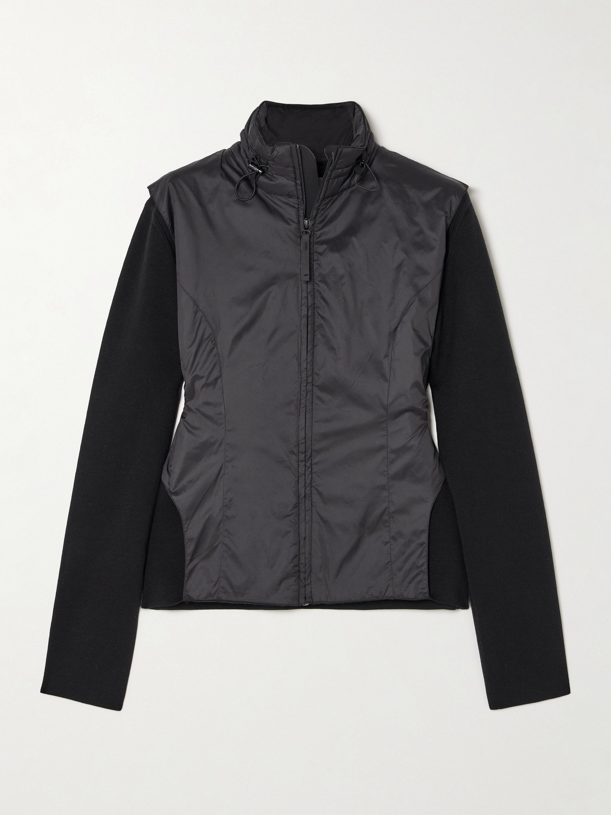Aztech Mountain Matterhorn Paneled Wool Jacket In Black