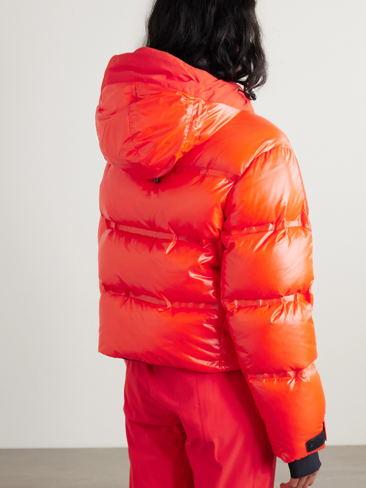 Super Nuke Hooded Quilted Paneled Down Ski Jacket