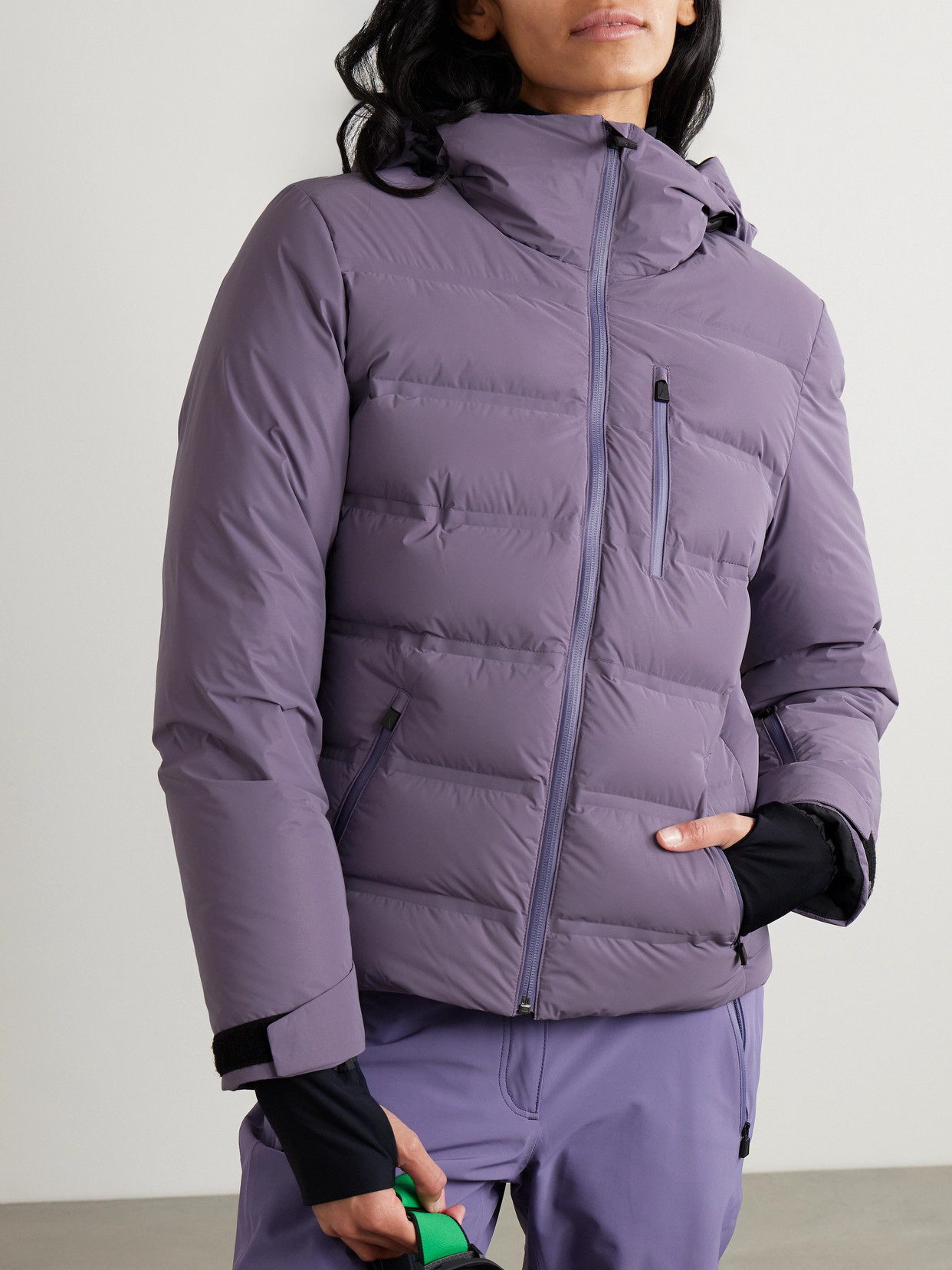 Shop Aztech Mountain Nuke Hooded Down Ski Jacket In Purple