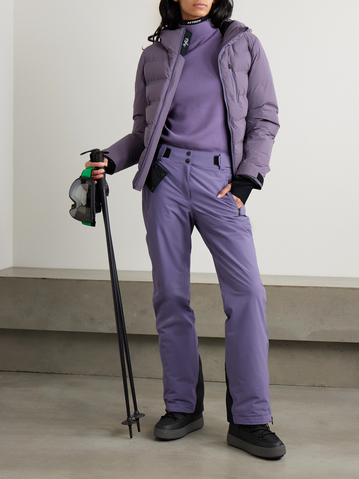 Shop Aztech Mountain Nuke Hooded Down Ski Jacket In Purple