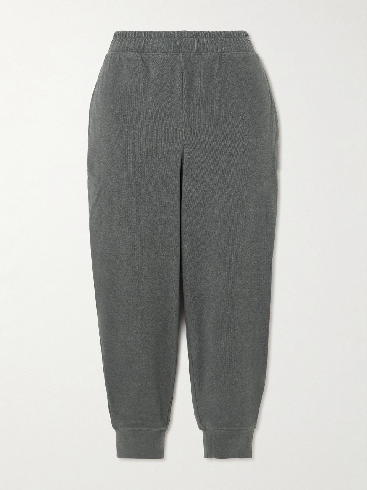 Varley - Brushed Stretch-jersey Tapered Track Pants - Gray