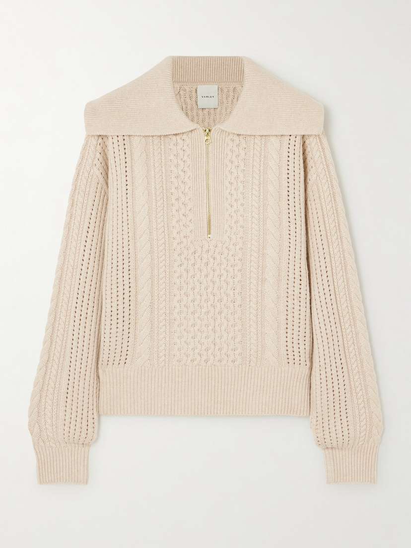 Varley Camello Cable-knit Sweater