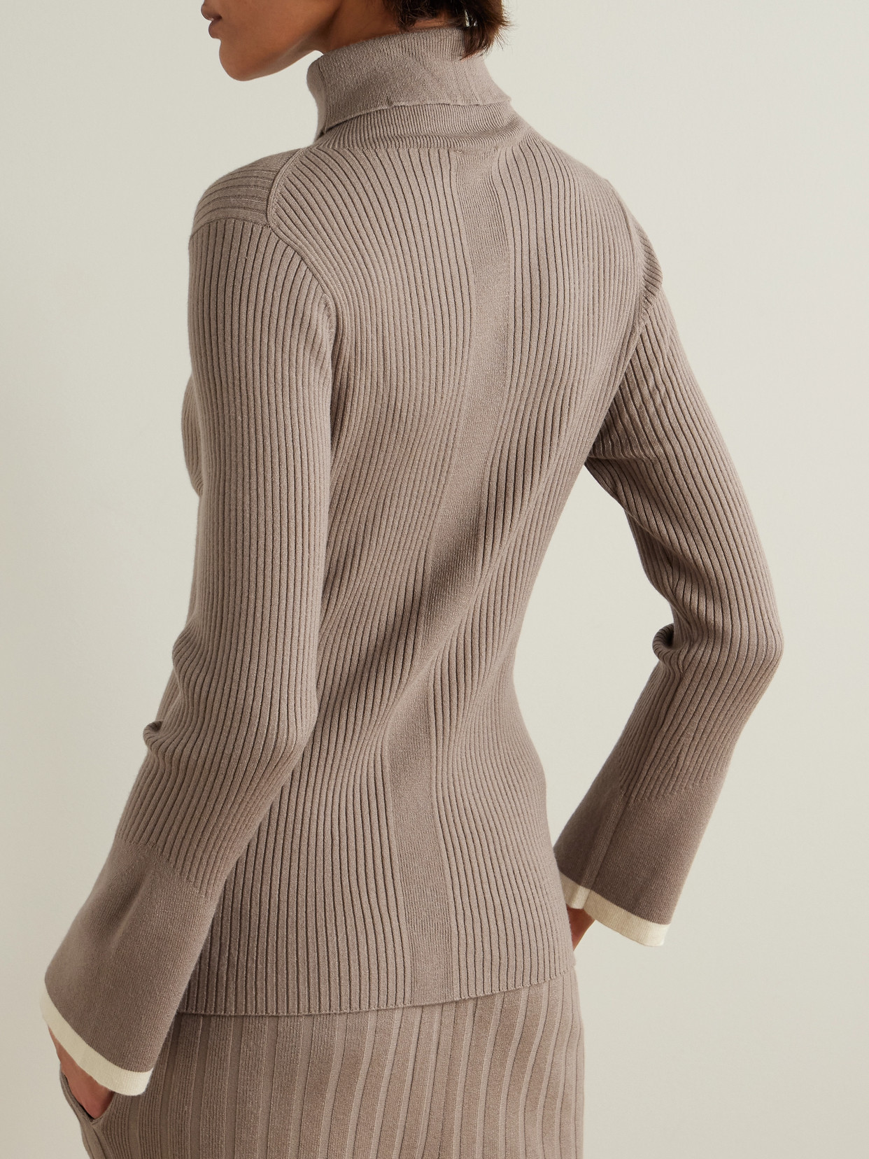Ravena Ribbed-Knit Turtleneck Top