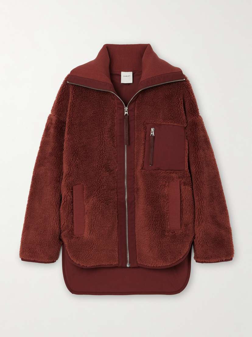 Varley Myla Twill-trimmed Faux Shearling Jacket