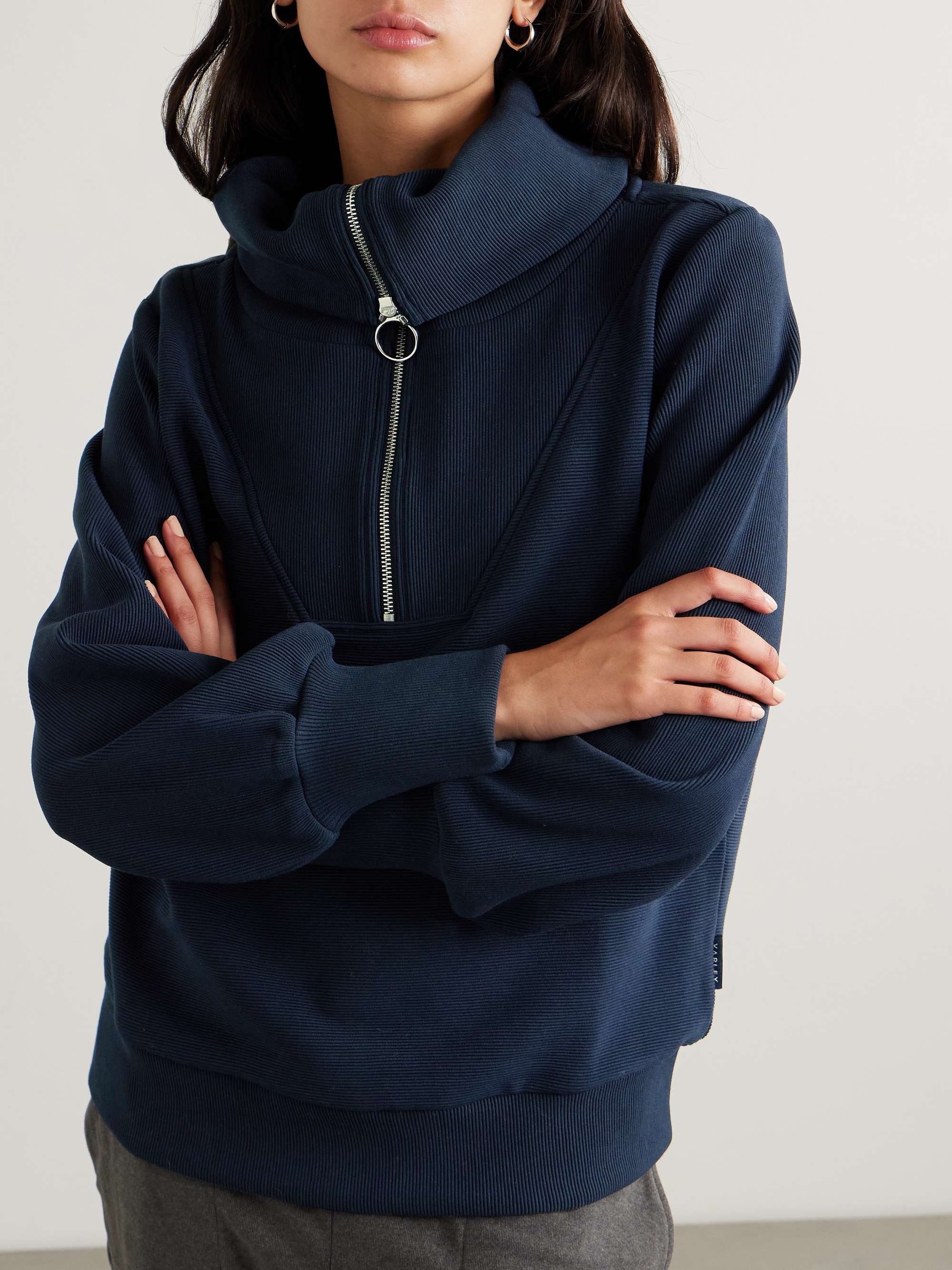 VARLEY Vine ribbed cotton-blend sweater