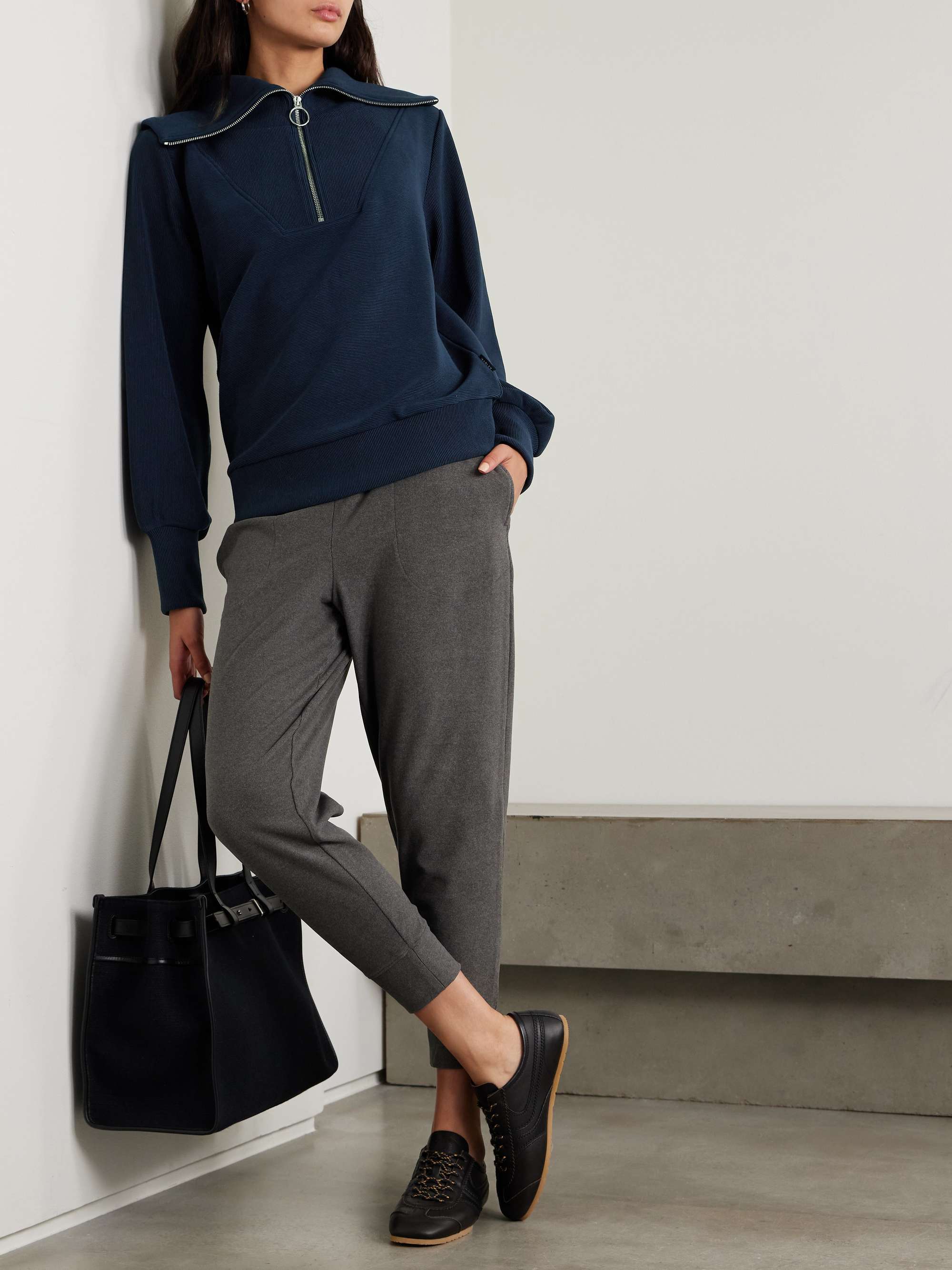 VARLEY Vine ribbed cotton-blend sweater