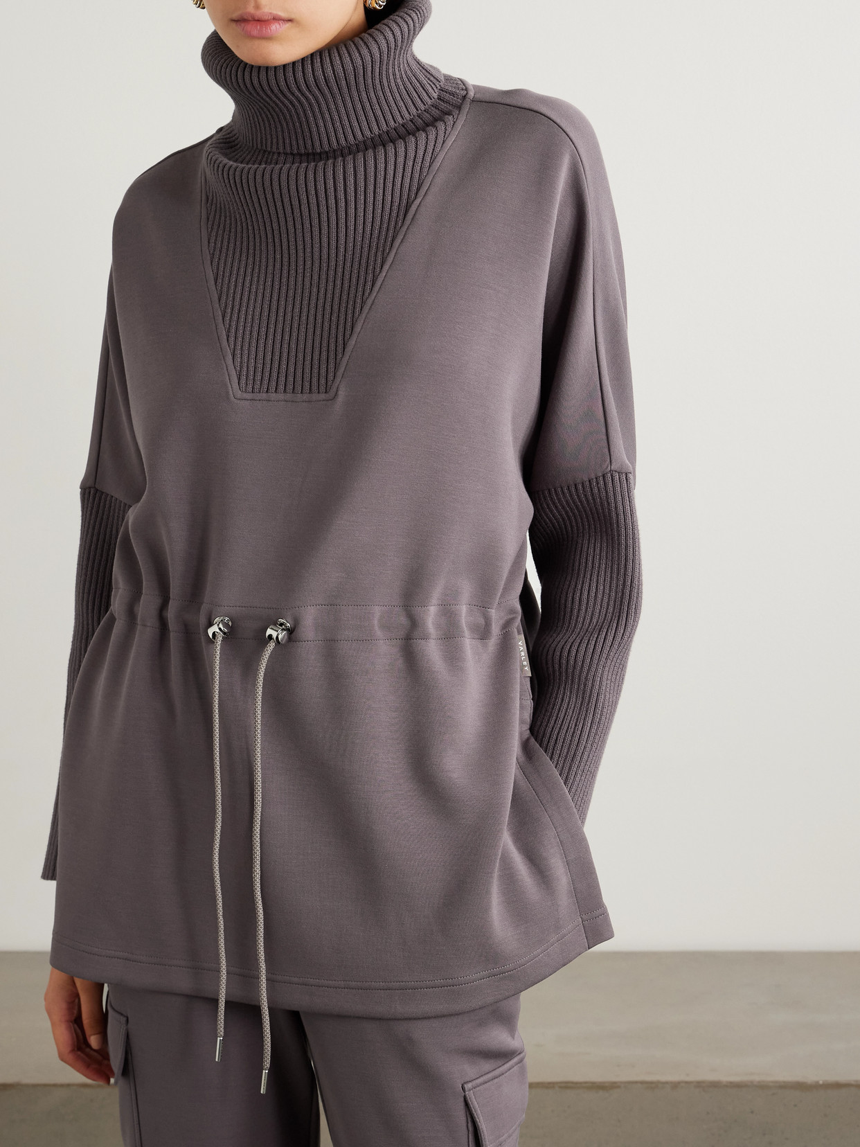 Varley Suffolk Turtleneck Sweater In Purple