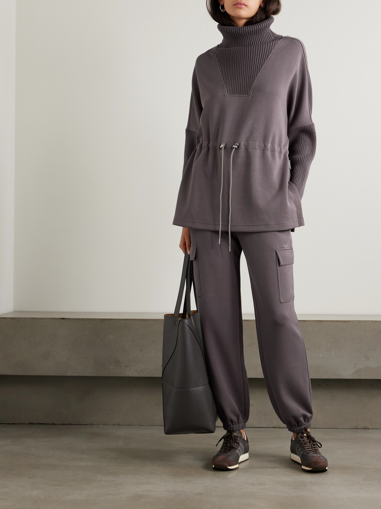 Varley Suffolk Turtleneck Sweater In Purple