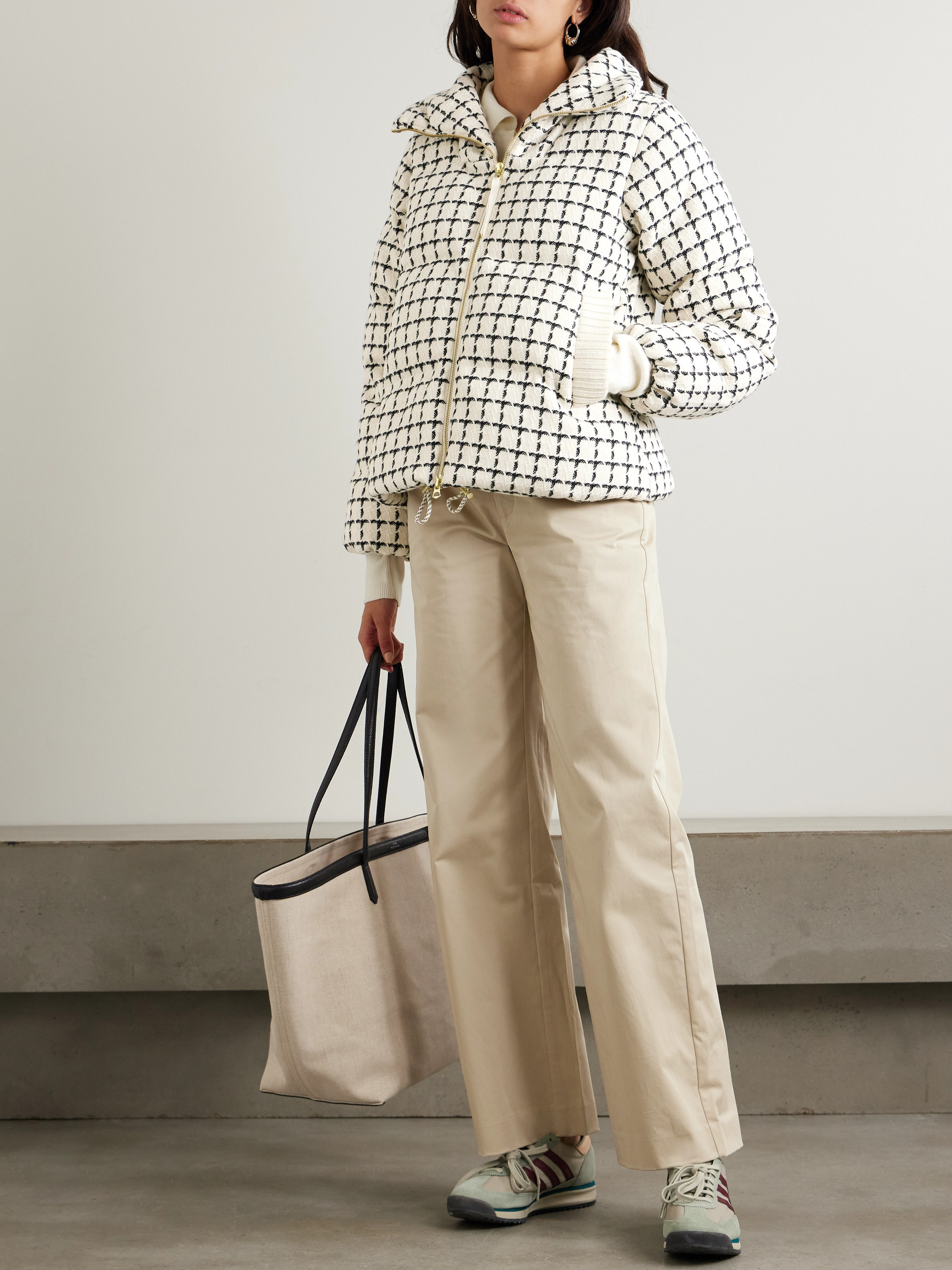 Varley - Eugene checked padded wool-blend tweed jacket | Plush