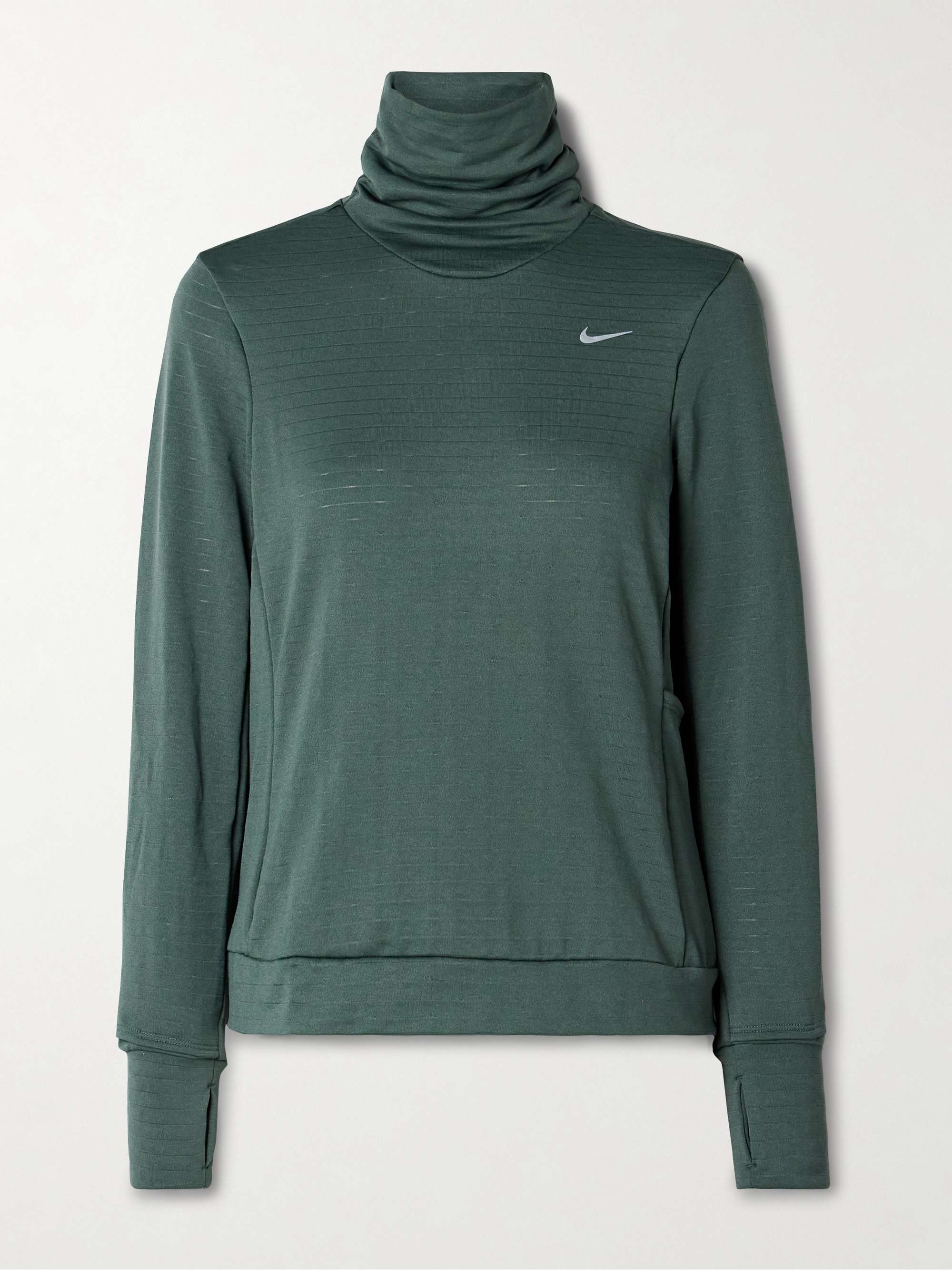 NIKE Swift Element ribbed Therma FIT turtleneck top NET A PORTER