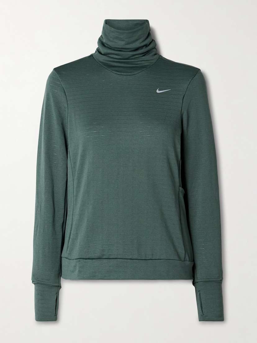 Nike Swift Element Ribbed Therma-fit Turtleneck Top