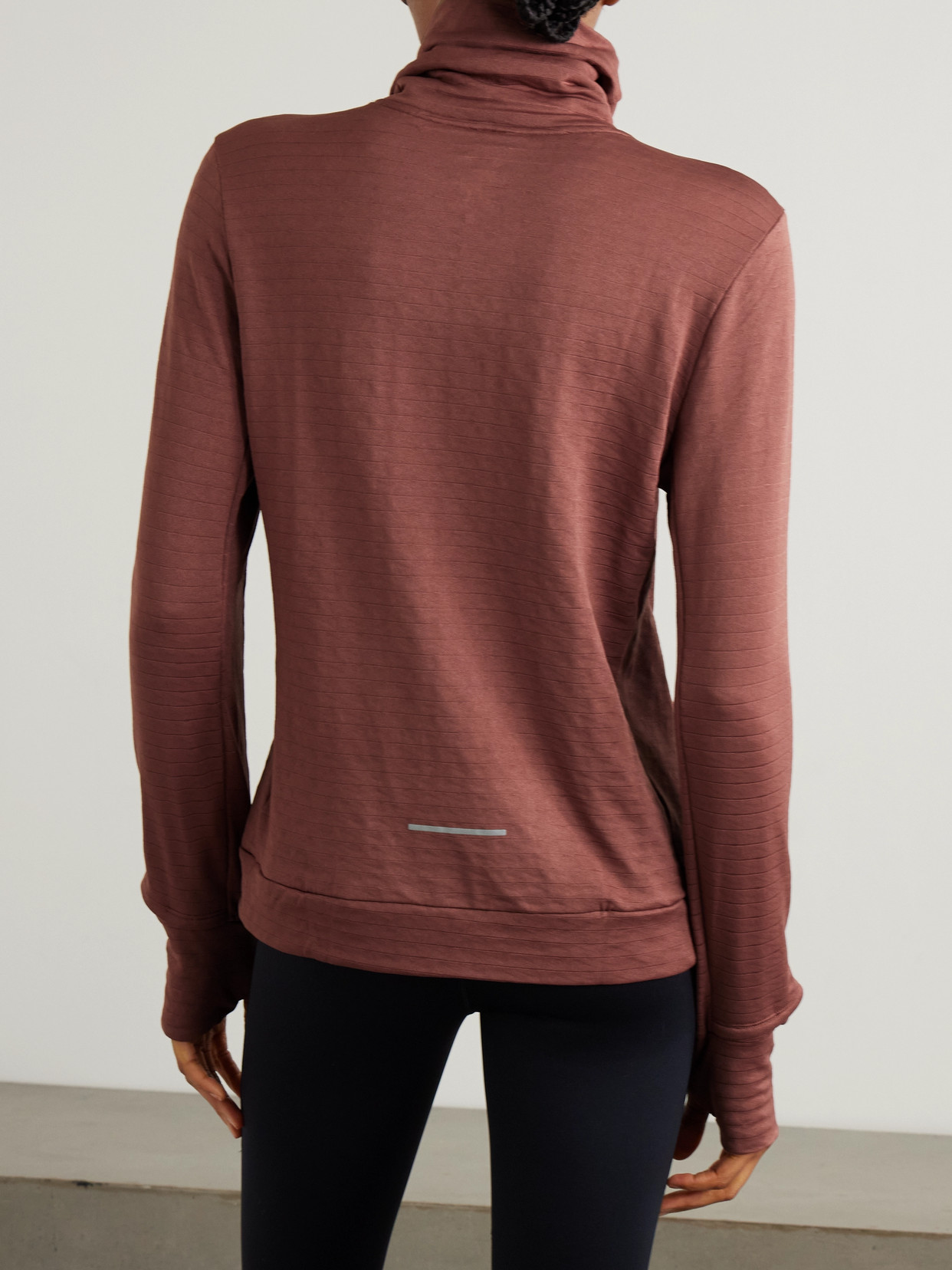 Nike Stretch-jersey Turtleneck Top In Red