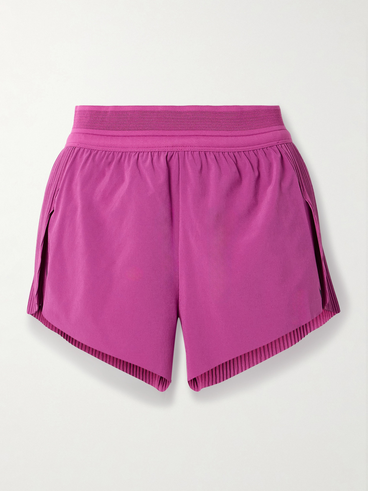 Nike Aeroswift Printed Plissé Dri-fit Adv Shorts In Purple