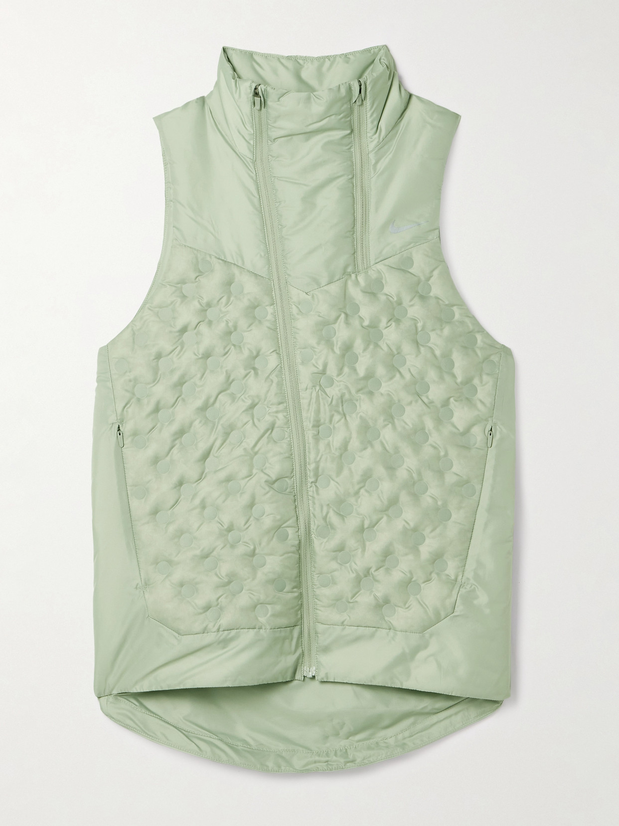 Nike Repel Aeroloft Padded Quilted Therma-fit Adv Vest In Green