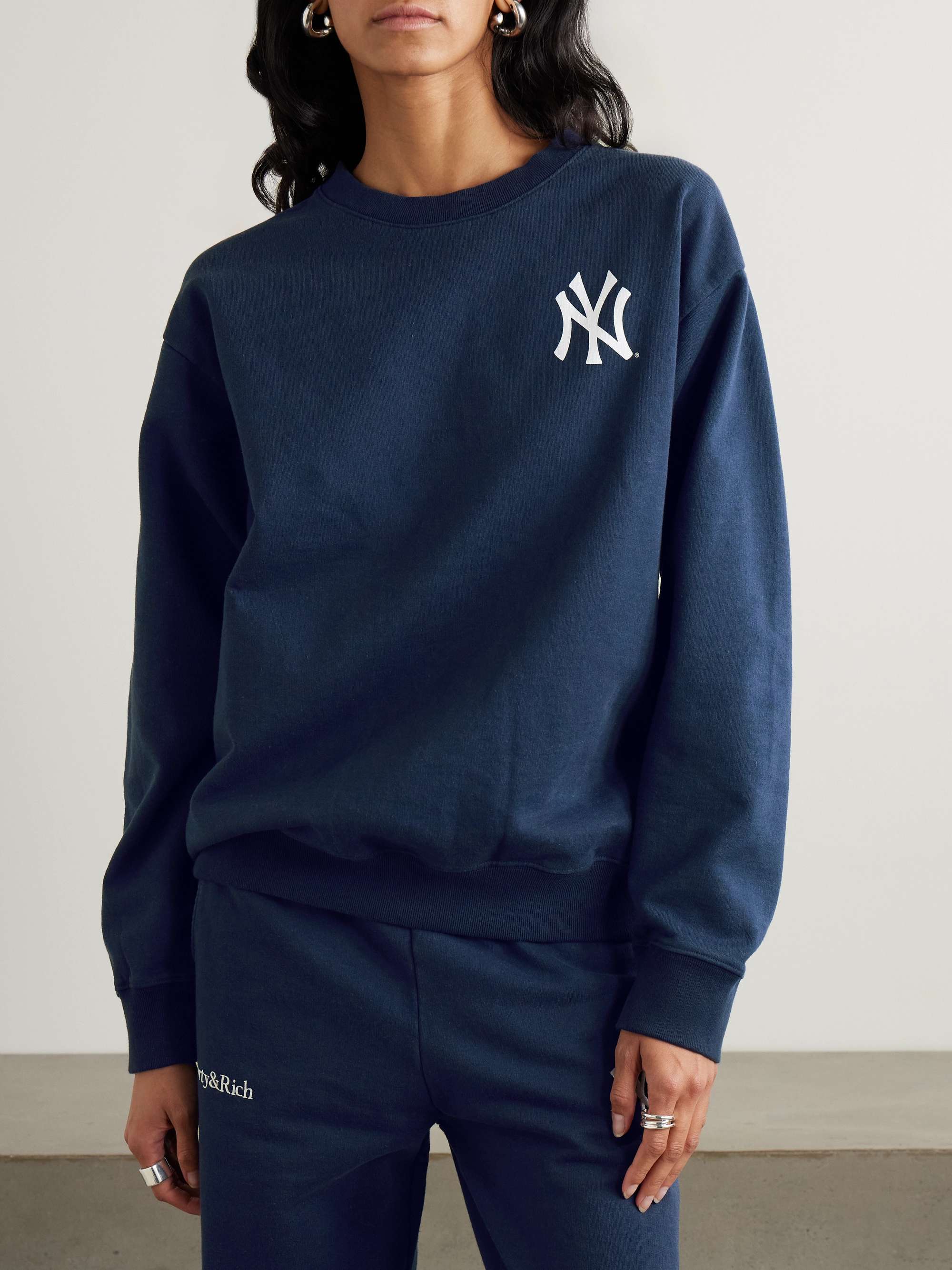 SPORTY & RICH + '47 & The New York Yankees printed cotton SPORTY & RICH + '47 & The New York Yankees printed cotton