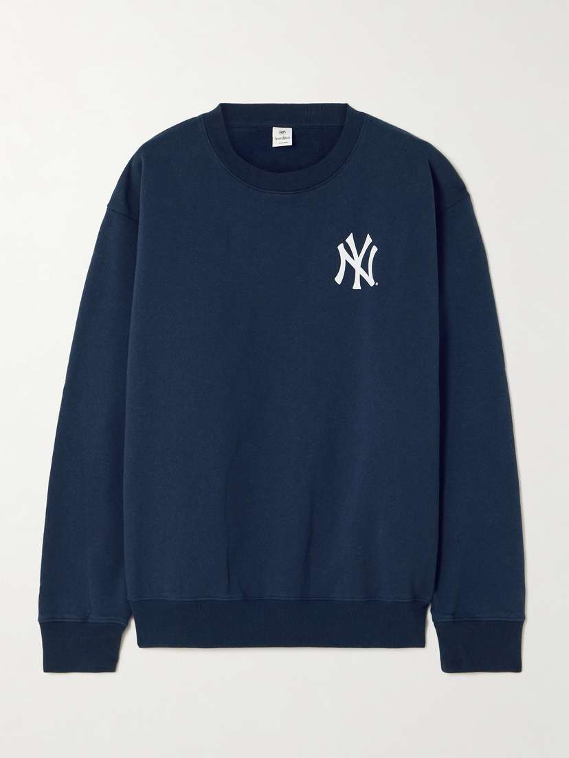 Sporty & Rich +'47 & The New York Yankees Printed Cotton-jersey Sweatshirt