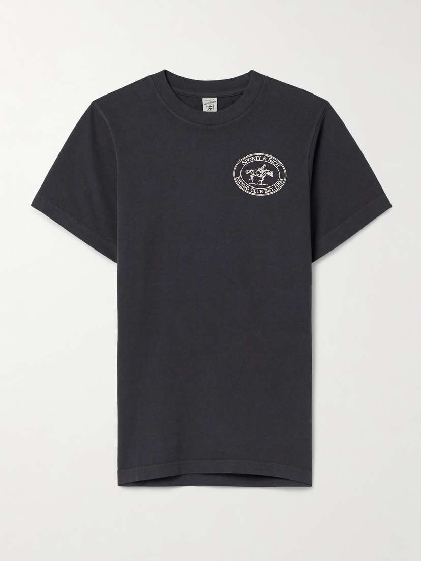 Sporty & Rich Printed Cotton-jersey T-shirt