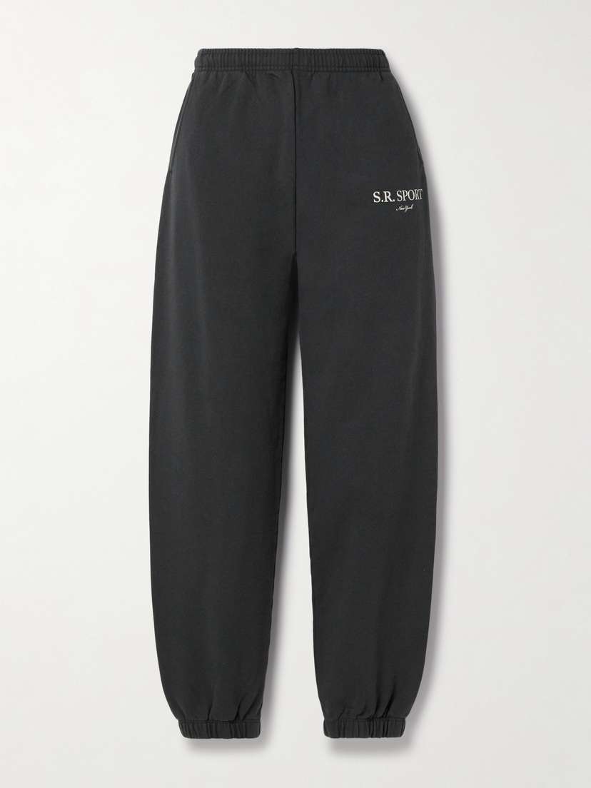 Sporty & Rich Printed Cotton-jersey Track Pants