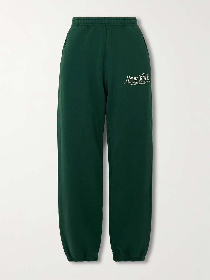 Sporty & Rich Ny 94 Printed Cotton-jersey Sweatpants