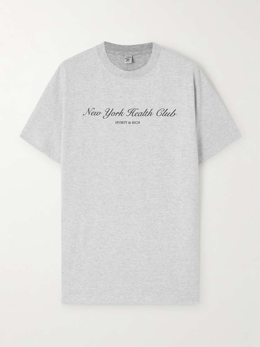 Sporty & Rich Ivy League Printed Cotton-blend Jersey T-shirt