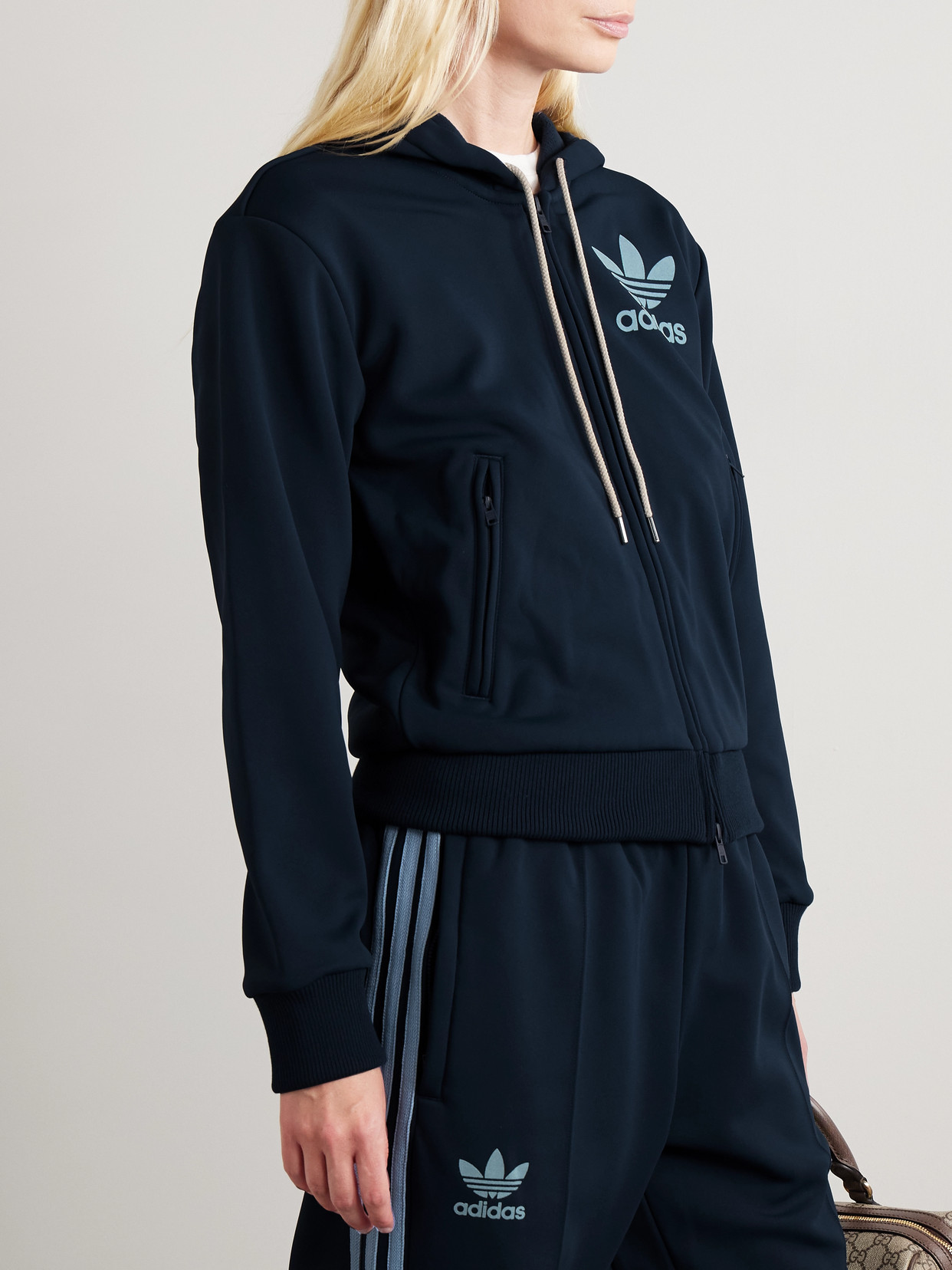 + Wales Bonner Hooded Recycled-Jersey Track Jacket