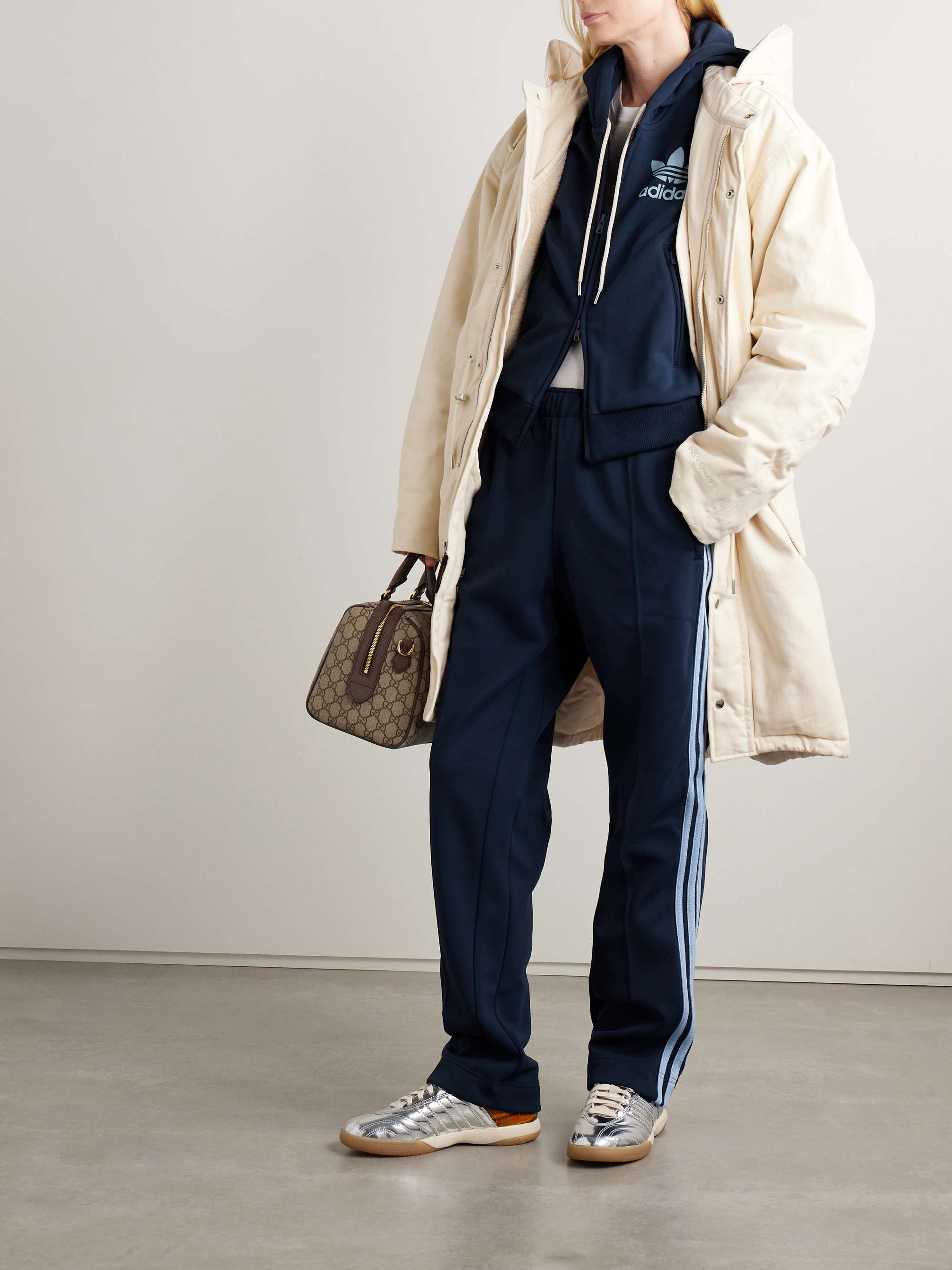 ADIDAS ORIGINALS + Wales Bonner hooded recycled-jersey track