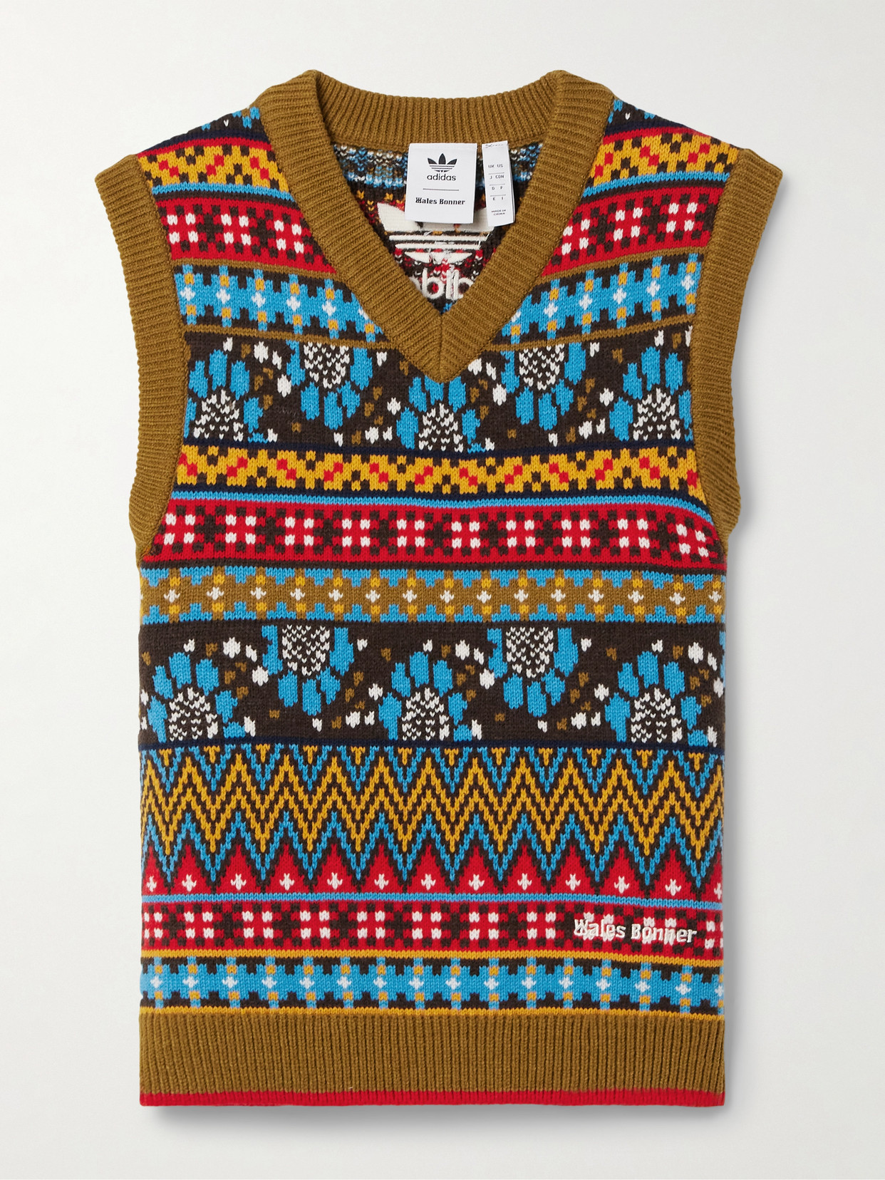 adidas Originals - + Wales Bonner Embroidered Jacquard-knit Vest - Brown
