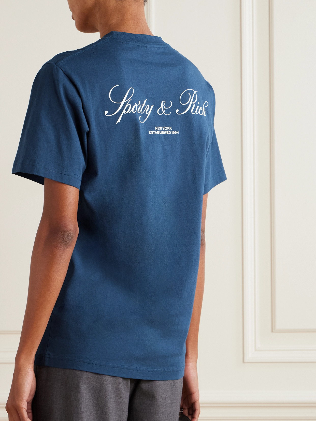 SPORTY AND RICH VENDOME RESORT PRINTED COTTON-JERSEY T-SHIRT