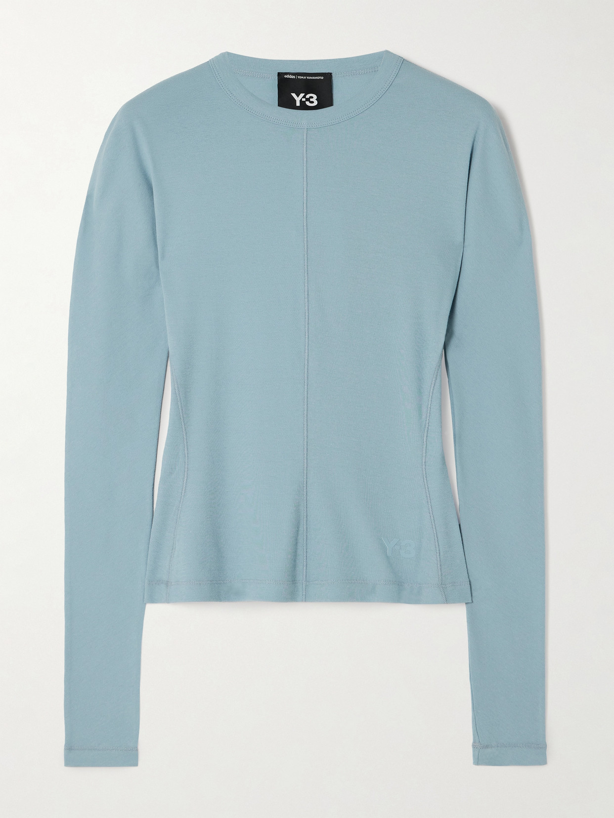 Adidas Originals + Y-3 Paneled Organic Cotton-jersey T-shirt In Blue