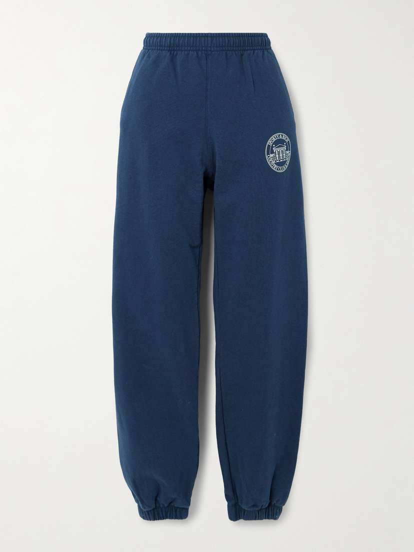 Sporty & Rich Vendome Resort Printed Cotton-jersey Tapered Track Pants