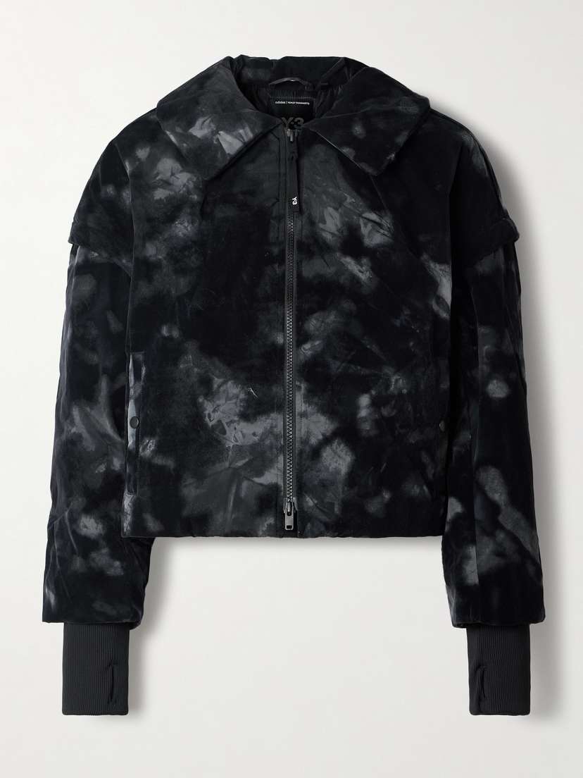 adidas Originals + Y-3 Cropped Padded Flocked Shell Jacket