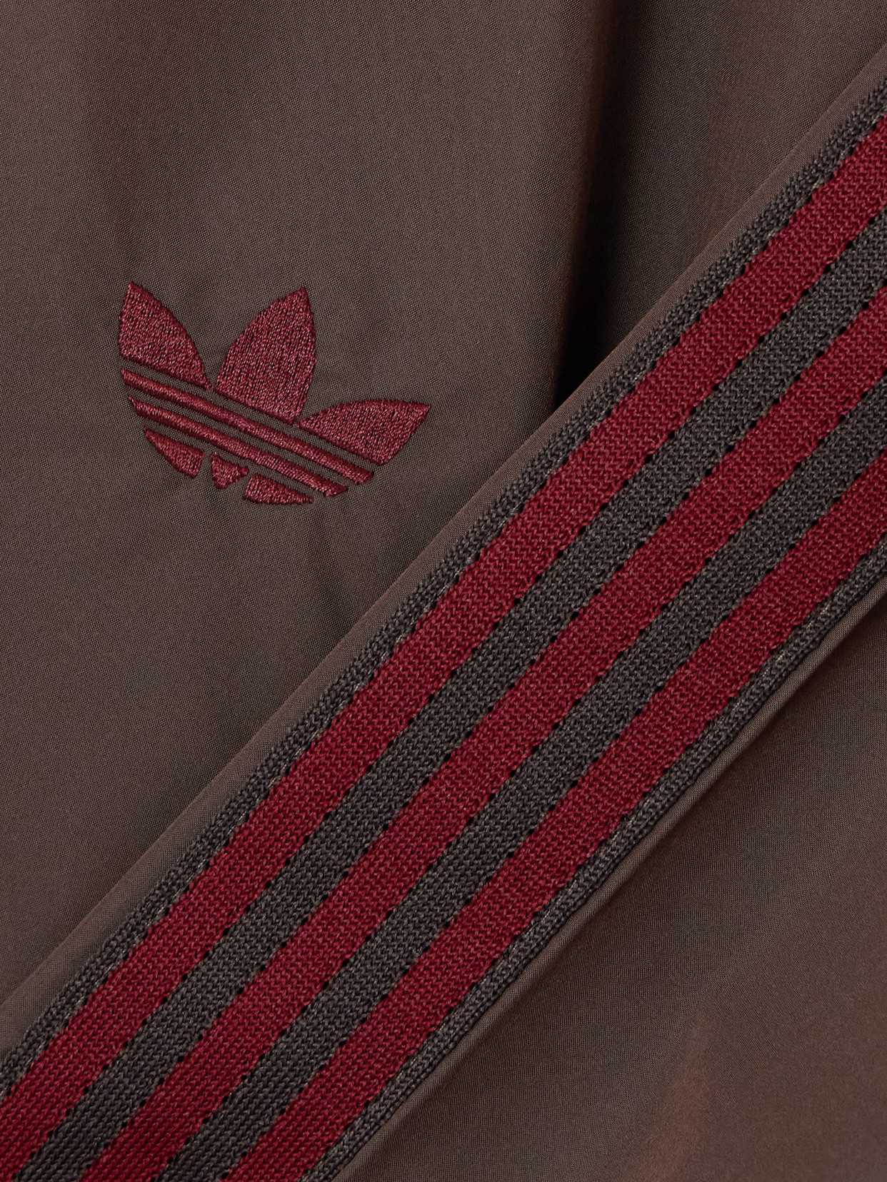 ADIDAS ORIGINALS + WALES BONNER HOODED EMBROIDERED STRIPED SHELL JACKET