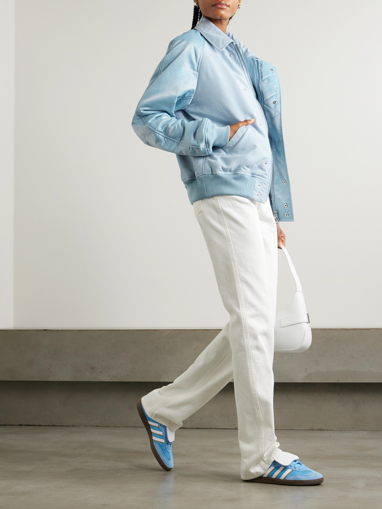 + Y-3 Sateen And Flannel Bomber Jacket