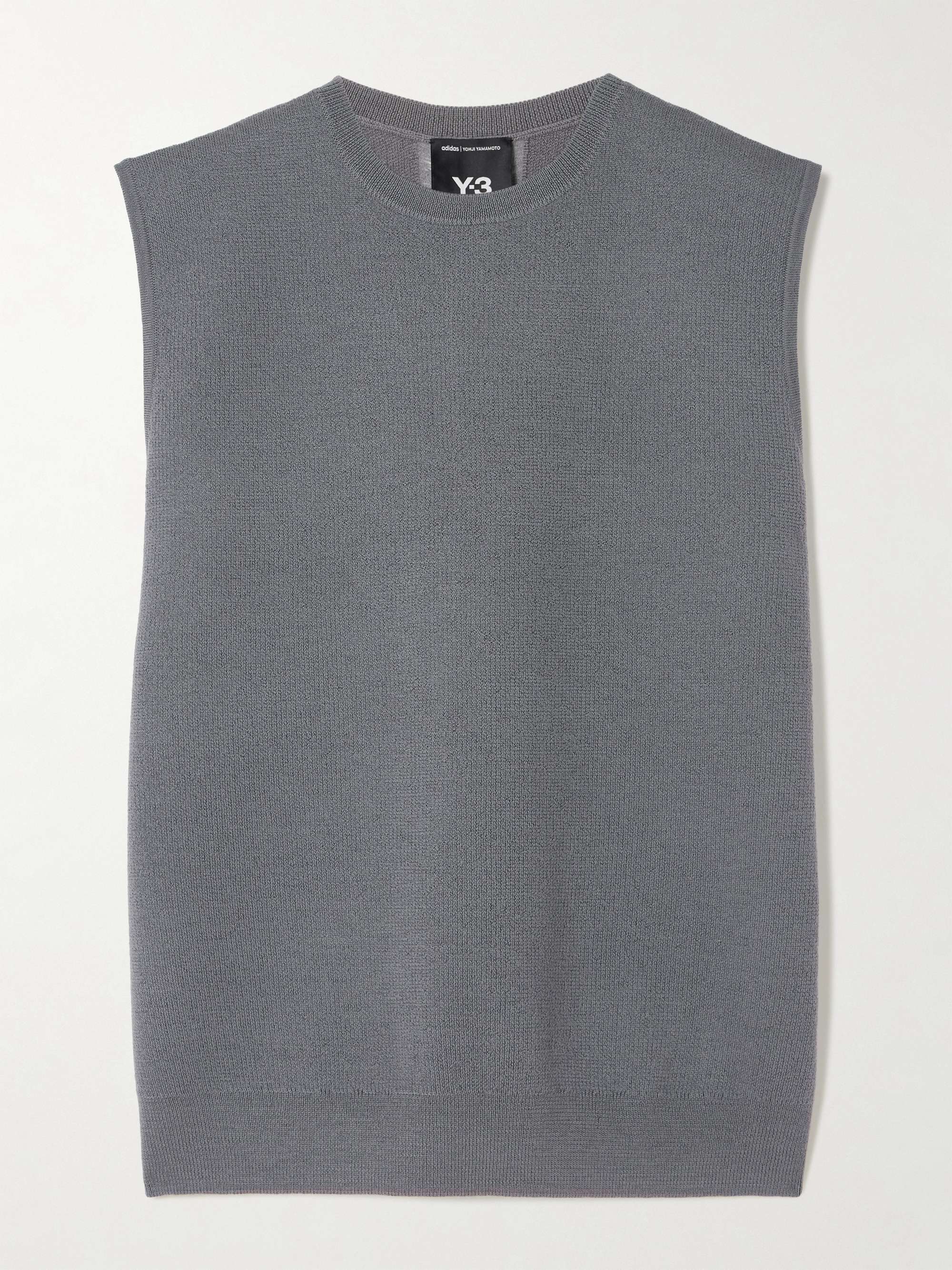 Gray + Y-3 frayed wool vest | ADIDAS ORIGINALS | NET-A-PORTER